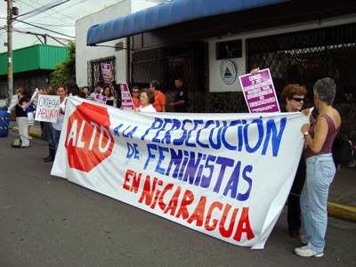 En solidaridad con el movimiento feminista de Nicaragua
